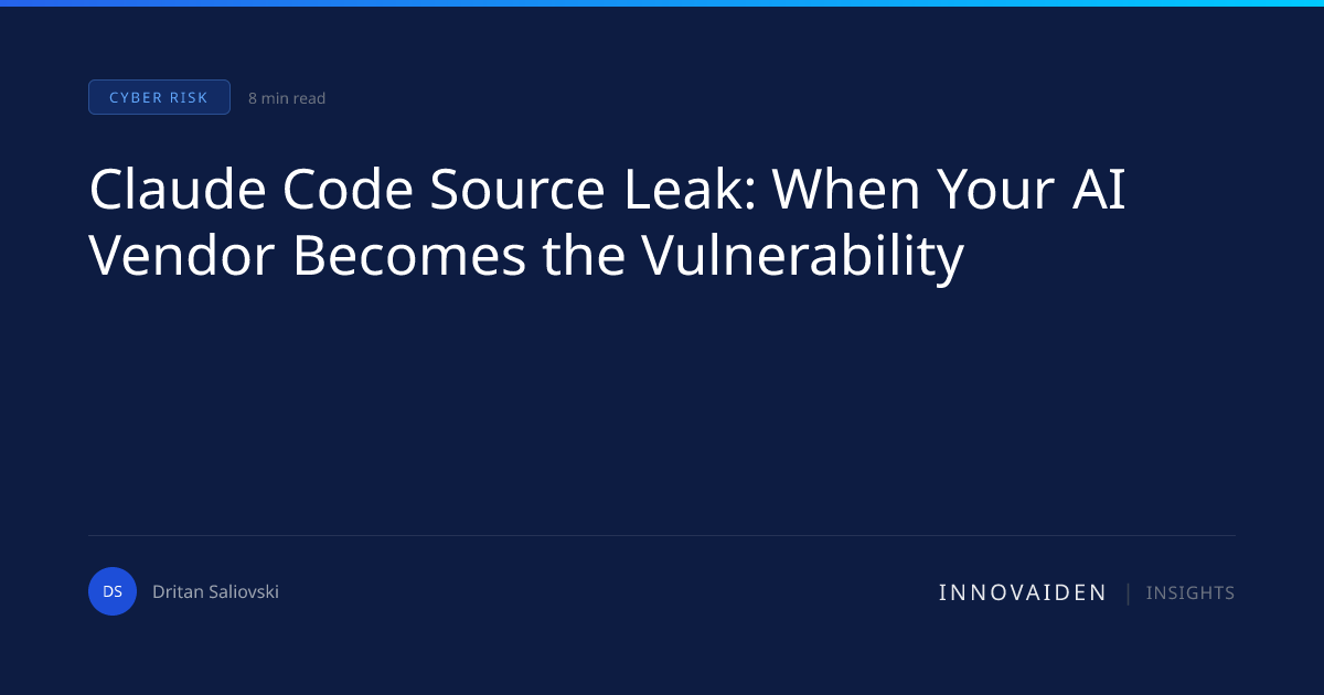 Claude Code Source Leak: When Your AI Vendor Becomes the Vulnerability ...